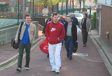 Arrival at the ground