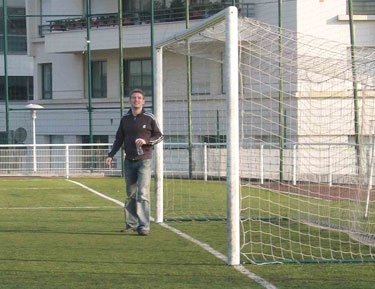 Kieran warming up